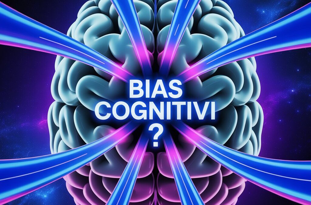 Cervello con scritta bias cognitivi